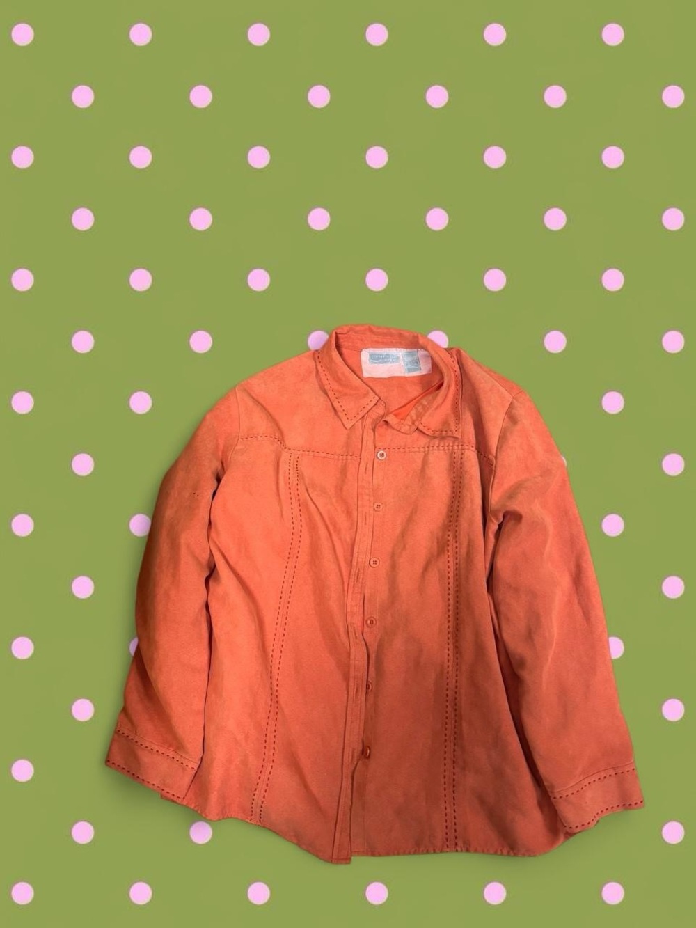 Relativity Orange Suede Button-Down Kids Jacket